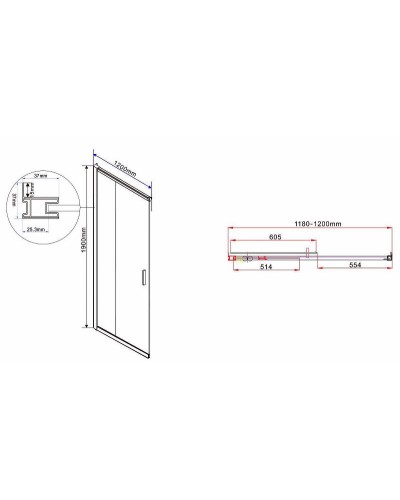 Душевой уголок Vincea Garda 120х90 VSS-1G9012CH профиль Хром стекло шиншилла