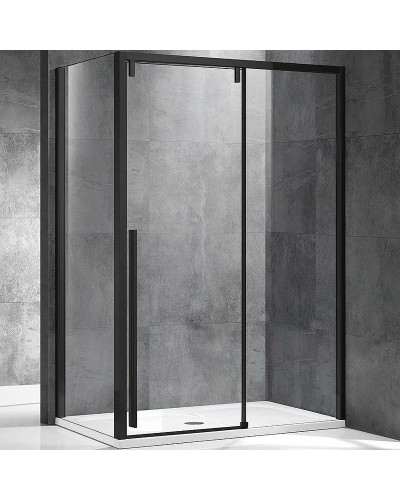 Душевой уголок Vincea Lugano 130х100 VSR-1L1013CLB-1 профиль Черный стекло прозрачное