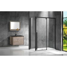 Душевой уголок Vincea Lugano 130х100 VSR-1L1013CLB-1 профиль Черный стекло прозрачное