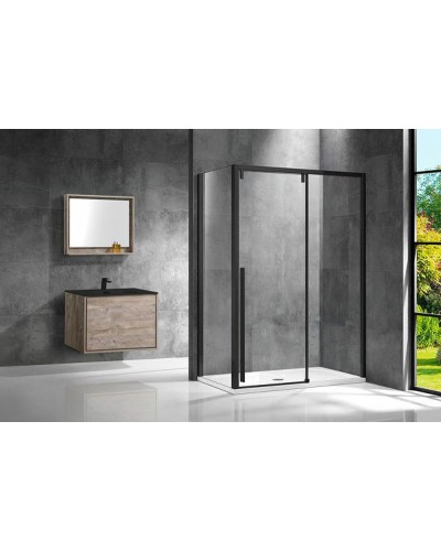 Душевой уголок Vincea Lugano 130х100 VSR-1L1013CLB-1 профиль Черный стекло прозрачное