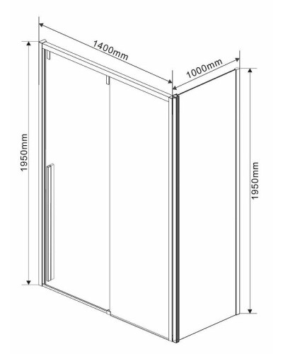 Душевой уголок Vincea Lugano 140х100 VSR-1L1014CLB-1 профиль Черный стекло прозрачное