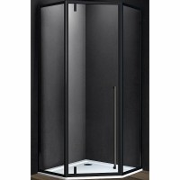 Душевой уголок Vincea Penta 100х100 VSP-3P100CLB профиль Черный стекло прозрачное