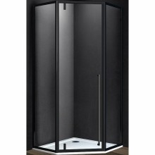 Душевой уголок Vincea Penta 100х100 VSP-3P100CLB профиль Черный стекло прозрачное