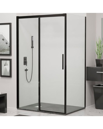 Душевой уголок RGW Leipzig LE-41B 160х100 34124106-014 профиль Черный стекло прозрачное