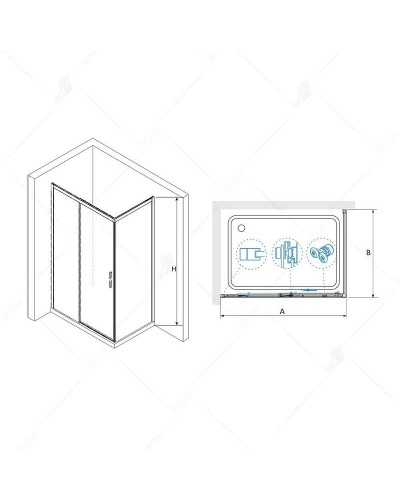 Душевой уголок RGW Leipzig LE-41B 160х100 34124106-014 профиль Черный стекло прозрачное