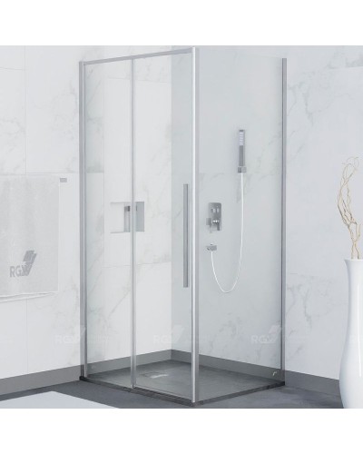 Душевой уголок RGW Stilvoll SV-42 100х100 32324200-011 профиль Хром стекло прозрачное
