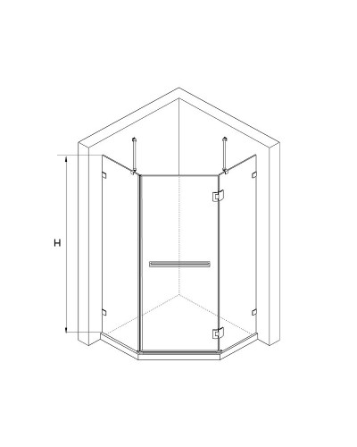 Душевой уголок RGW Hotel HO-082 90х90 350608299-11 профиль Хром стекло прозрачное