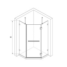 Душевой уголок RGW Hotel HO-082 100х100 350608200-11 профиль Хром стекло прозрачное