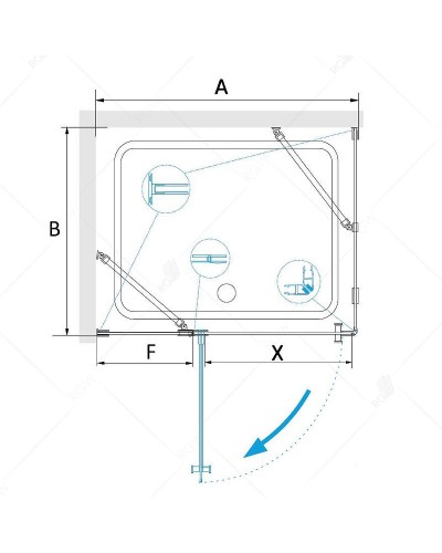 Душевой уголок RGW Hotel HO-044 120х100 350604402-11 профиль Хром стекло прозрачное