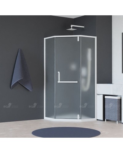 Душевой уголок RGW Hotel HO-084W 100х100 350608400-25 профиль Белый стекло матовое-сатинат