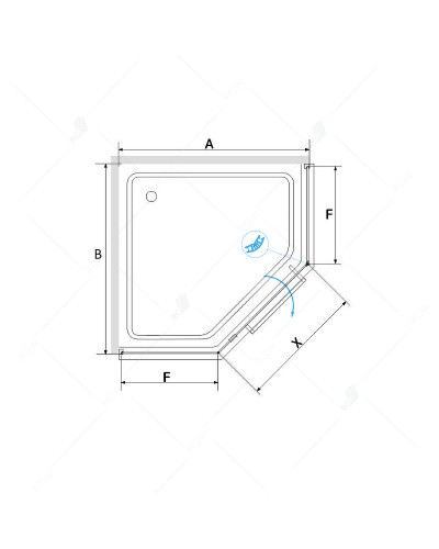 Душевой уголок RGW Hotel HO-084W 100х100 350608400-25 профиль Белый стекло матовое-сатинат