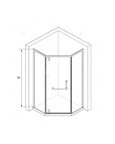 Душевой уголок RGW Hotel HO-084W 100х100 350608400-25 профиль Белый стекло матовое-сатинат