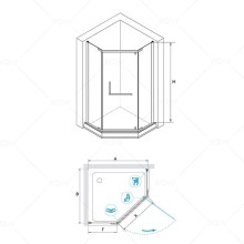 Душевой уголок RGW Passage PA-081 90х90 35088199-11 профиль Хром стекло прозрачное