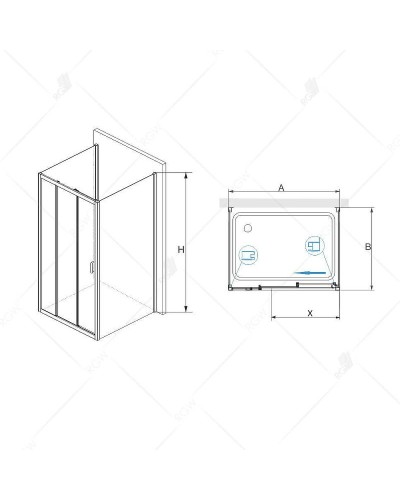 Душевой уголок RGW Passage PA-73 120х90 060873129-011 профиль Хром стекло прозрачное