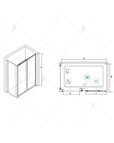 Душевой уголок RGW Classic CL-48 130х80 32094883-011 профиль Хром стекло прозрачное