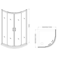 Душевой уголок 100х100 см Veconi Rovigo RV01-100PL-02-19C1 Pear