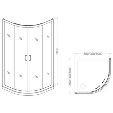 Душевой уголок 100х100 см Veconi Rovigo RV01-100PL-02-19C1 Pear