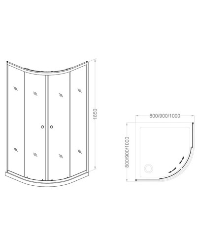 Душевой уголок 80х80 см Veconi Rovigo RV02-80PL-02-19C1 Pear