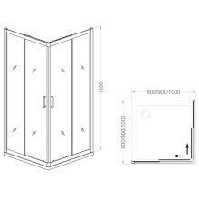 Душевой уголок 90х90 см Veconi Rovigo RV11-90K-02-19C1 Pear