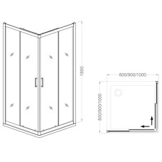 Душевой уголок 100х100 см Veconi Rovigo RV11-100K-02-19C1 Pear