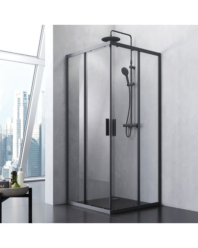 Душевой уголок AM.PM Gem S 90х90 W93G-403-090BT профиль Черный матовый стекло прозрачное
