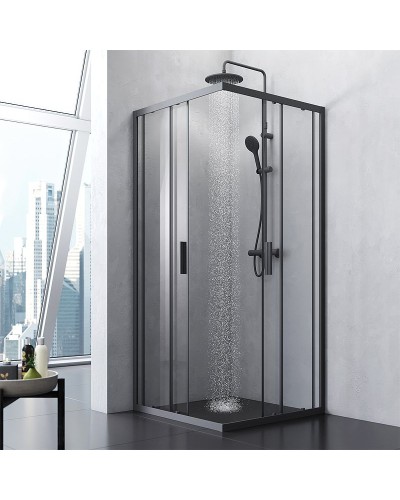 Душевой уголок AM.PM Gem S 90х90 W93G-403-090BT профиль Черный матовый стекло прозрачное