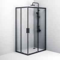 Душевой уголок AM.PM Gem S 120х80 W93G-404-120280-BT профиль Черный матовый стекло прозрачное