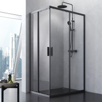 Душевой уголок AM.PM Gem S 120х80 W93G-404-120280-BT профиль Черный матовый стекло прозрачное