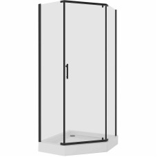 Душевой уголок Niagara Nova 100х100 NG-6834-08 BLACK профиль Черный стекло прозрачное