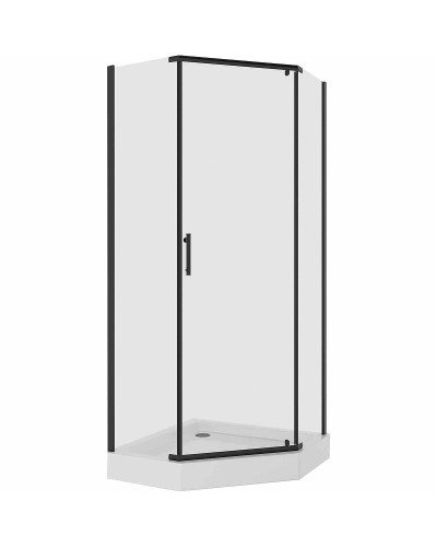 Душевой уголок Niagara Nova 100х100 NG-6834-08 BLACK профиль Черный стекло прозрачное