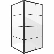 Душевой уголок Niagara Nova 80х80 NG-0280-08 BLACK профиль Черный стекло прозрачное