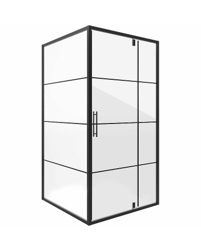 Душевой уголок Niagara Nova 80х80 NG-0280-08 BLACK профиль Черный стекло прозрачное