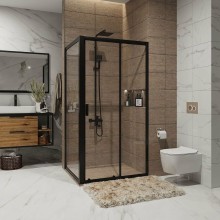 Душевой уголок Niagara Nova 110х70 NG-82-11AB-A70B профиль Черный стекло прозрачное