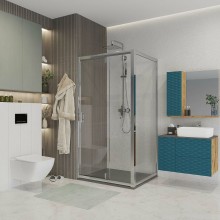 Душевой уголок Niagara Nova 80х100 NG-63-8A-A100 профиль Хром стекло прозрачное