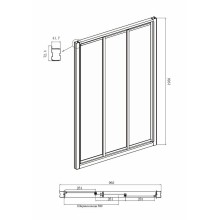 Душевой уголок Ambassador Forsa 100х70 17021101NX-70NX профиль Хром стекло прозрачное