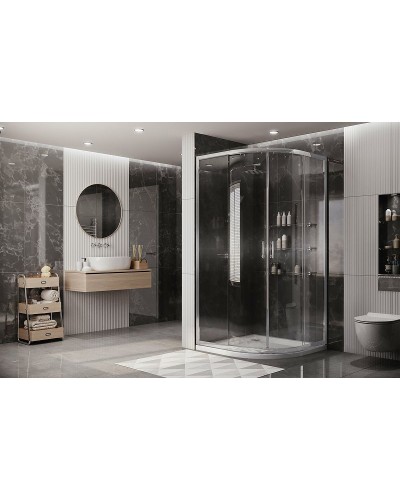 Душевой уголок Ambassador Kingston 80х80 14011106 профиль Хром стекло прозрачное