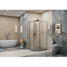 Душевой уголок Ambassador Kingston 100х90 14011107 профиль Хром стекло прозрачное