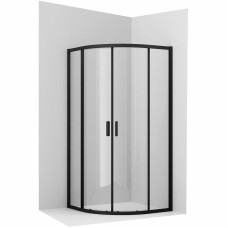 Душевой уголок Ambassador Kingston 90х90 14011204 профиль Черный стекло прозрачное
