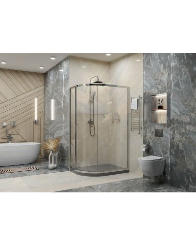 Душевой уголок Ambassador Kingston 100х90 14011115 профиль Хром стекло прозрачное
