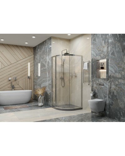 Душевой уголок Ambassador Kingston 100х100 14011113 профиль Хром стекло прозрачное