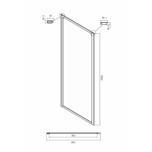 Душевой уголок Ambassador Forsa 100х90 17021101NX-90NX профиль Хром стекло прозрачное
