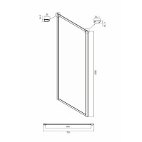 Душевой уголок Ambassador Forsa 110х80 17021102NX-80NX профиль Хром стекло прозрачное