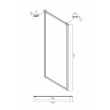 Душевой уголок Ambassador Forsa 120х70 17021103NX-70NX профиль Хром стекло прозрачное