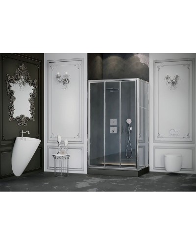 Душевой уголок Ambassador Forsa 120х80 17021103NX-80NX профиль Хром стекло прозрачное