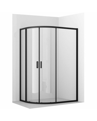 Душевой уголок Ambassador Kingston 120х80 14011208 профиль Черный стекло прозрачное