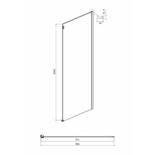 Душевой уголок Ambassador Benefit 140x90 19021103HX-90HX профиль Хром стекло прозрачное