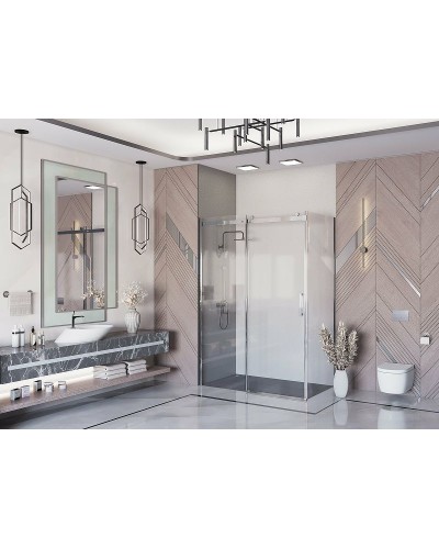 Душевой уголок Ambassador Benefit 150x90 19021104HX-90HX профиль Хром стекло прозрачное