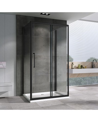 Душевой уголок Abber Schwarzer Diamant 130х70 AG30130BH-S70B-S70B профиль Черный стекло прозрачное