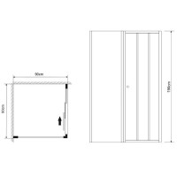 Душевой уголок Grossman Falcon 90х90 GR-D90-P90Fa профиль Хром стекло прозрачное