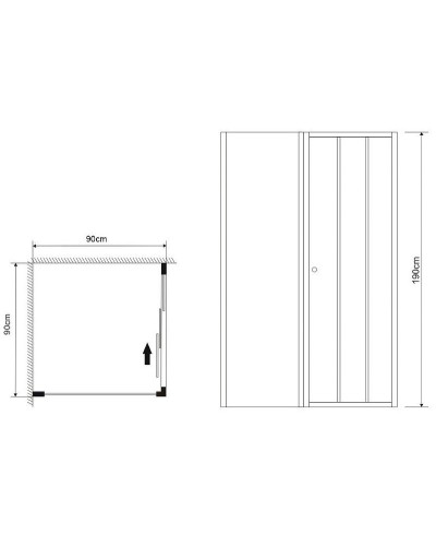 Душевой уголок Grossman Falcon 90х90 GR-D90-P90Fa профиль Хром стекло прозрачное